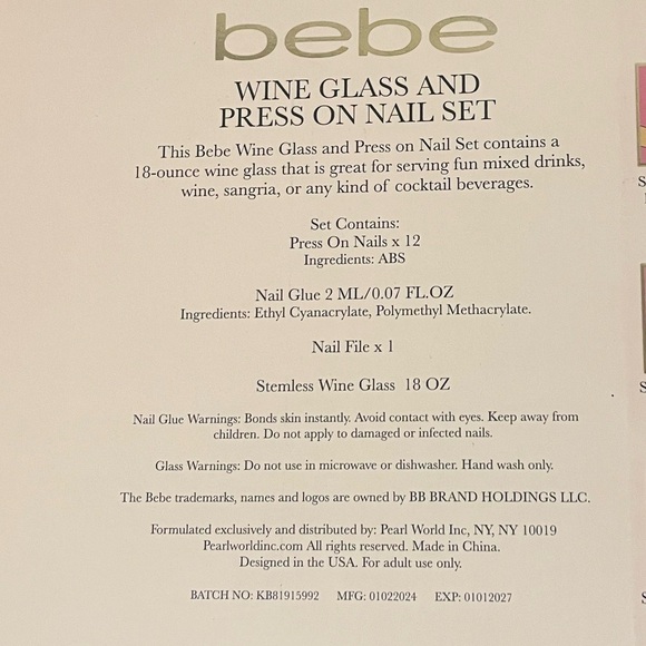 Wine Cup press on nails Set “mama needs a break” gift set - Picture 3 of 6